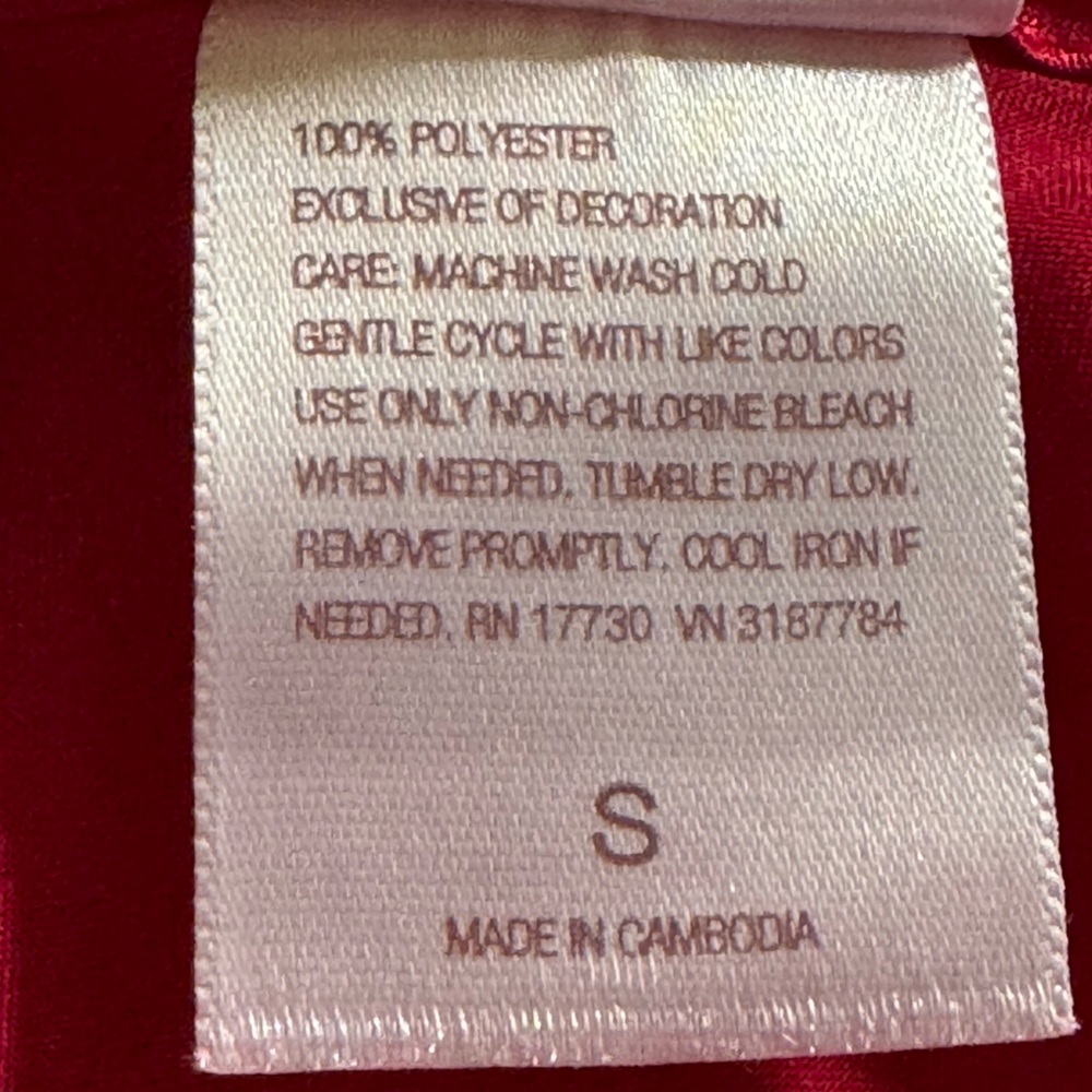 Gillian & O’Malley Red Silky Satin Lingerie Nightgown Size S - Picture 11 of 16